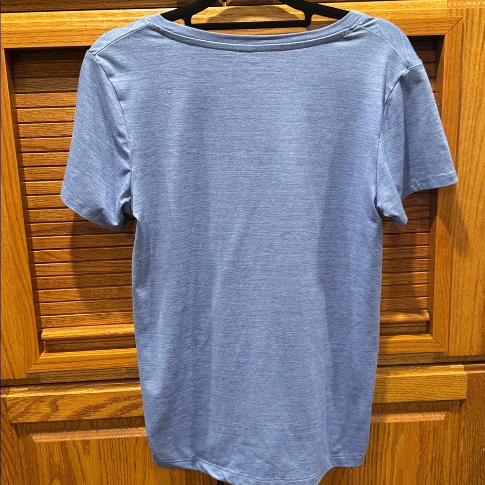 Light Blue V-Neck Short Sleeve Tee super soft - Picture 5 of 5